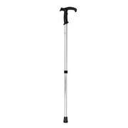 Mizh Six-section Telescopic Trekking Pole Walking Cane Aluminium Alloy Anti-skid Adjustable Walking Stick (Silver)
